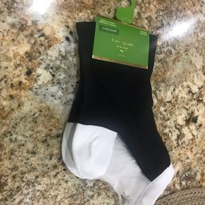 Kate Spade ♠️ new black socks with sheer white top
